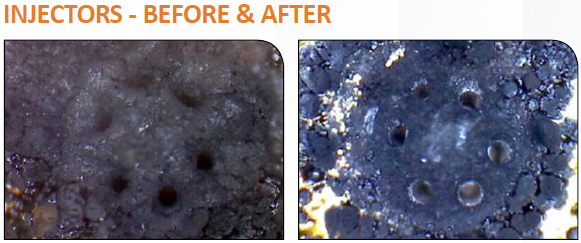 INTAKE VALVE CARBON DEPOSITS
- BEFORE AND AFTER