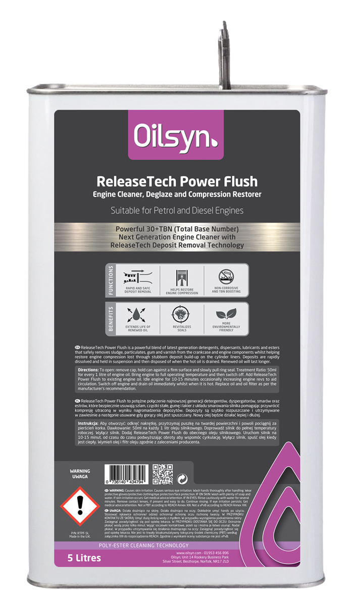 ReleaseTech Power Flush Diesel & Petrol Engine Cleaner, Deglaze and