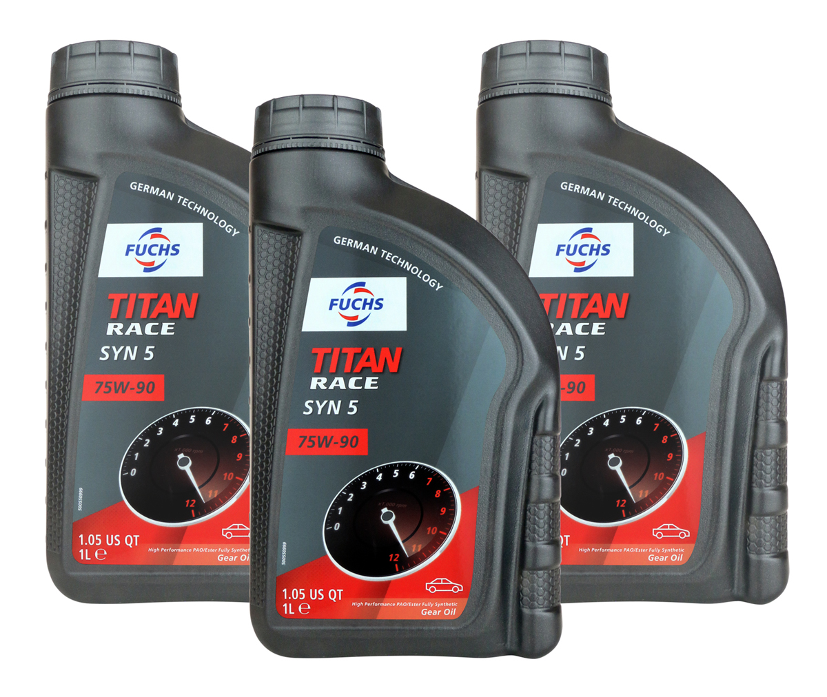 Fuchs Titan Race Syn 5 75W90 GL5 Gear Oil 3 x 1 Litres