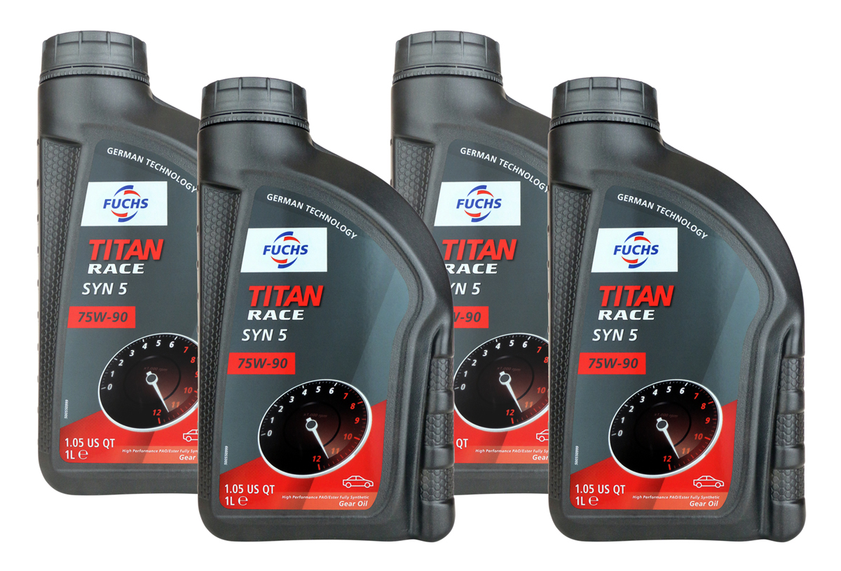 Fuchs Titan Race Syn 5 75W90 GL5 Gear Oil 4 x 1 Litres