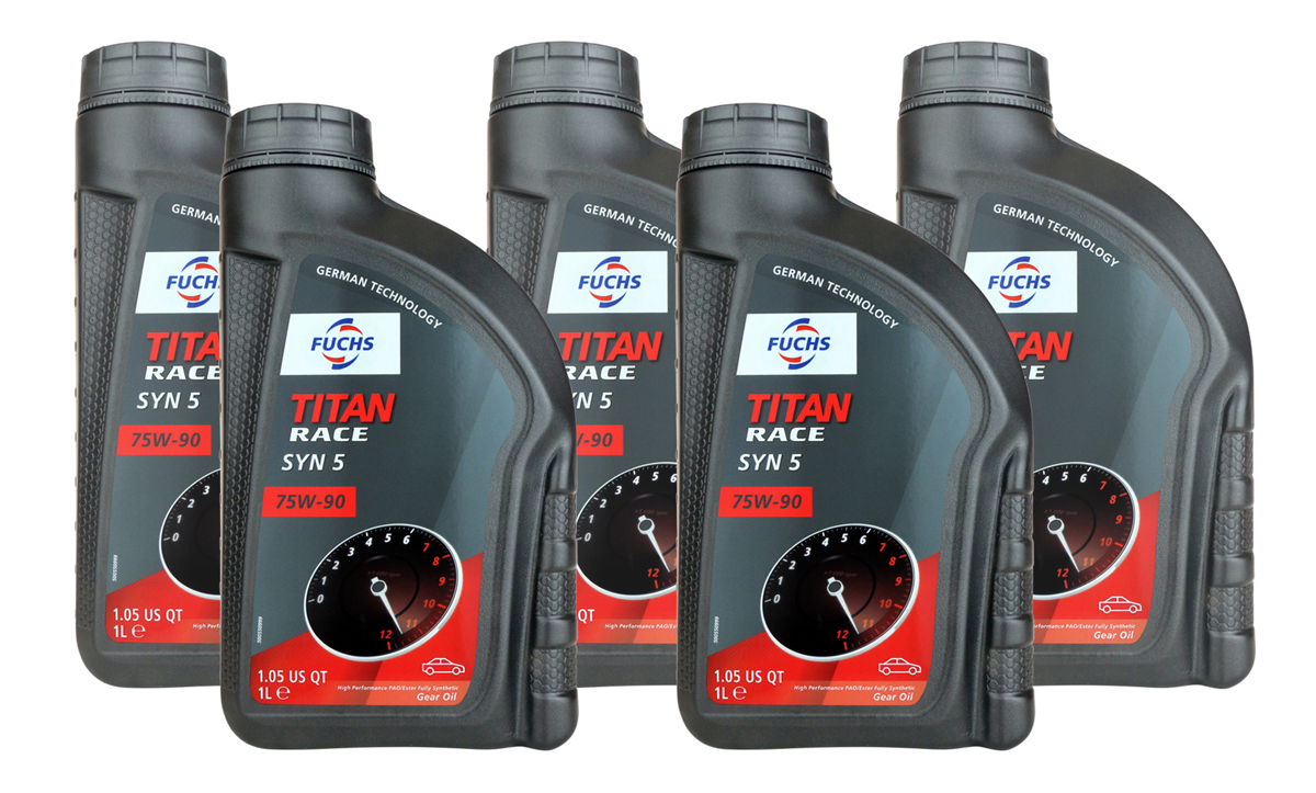 Fuchs Titan Race Syn 5 75W90 GL5 Gear Oil 5 x 1 Litres