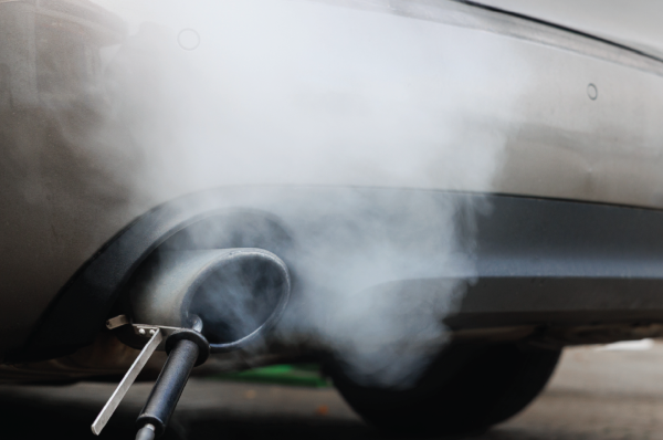 White exhaust coming out of an exhaust