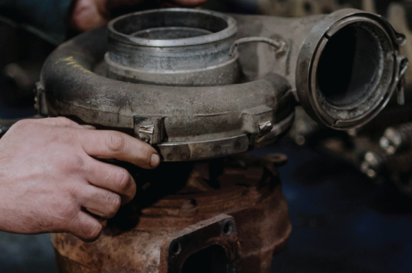 Someone working on a turbo